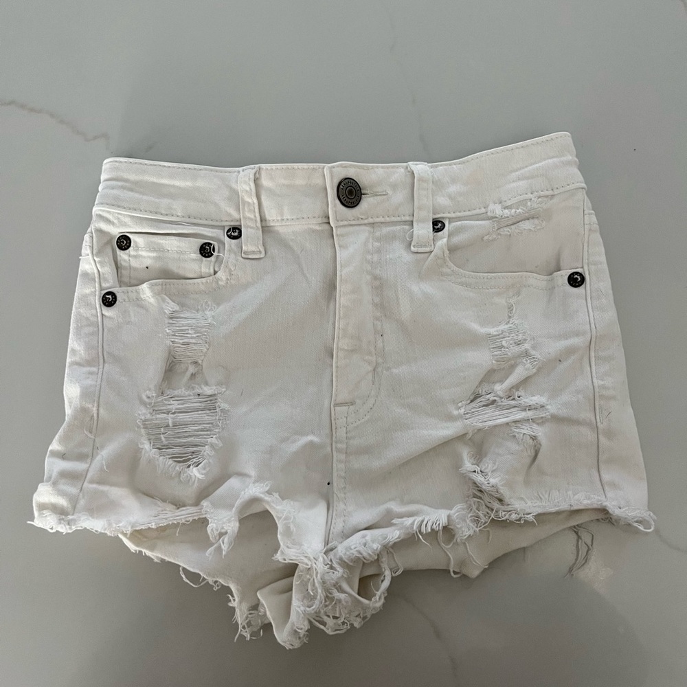 Aeropostale white jean shorts size 0